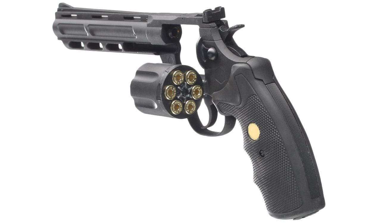 King Arms .357 Magnum Custom I 6 Zoll Revolver Vollmetall CO2 6mm BB schwarz Bild 5