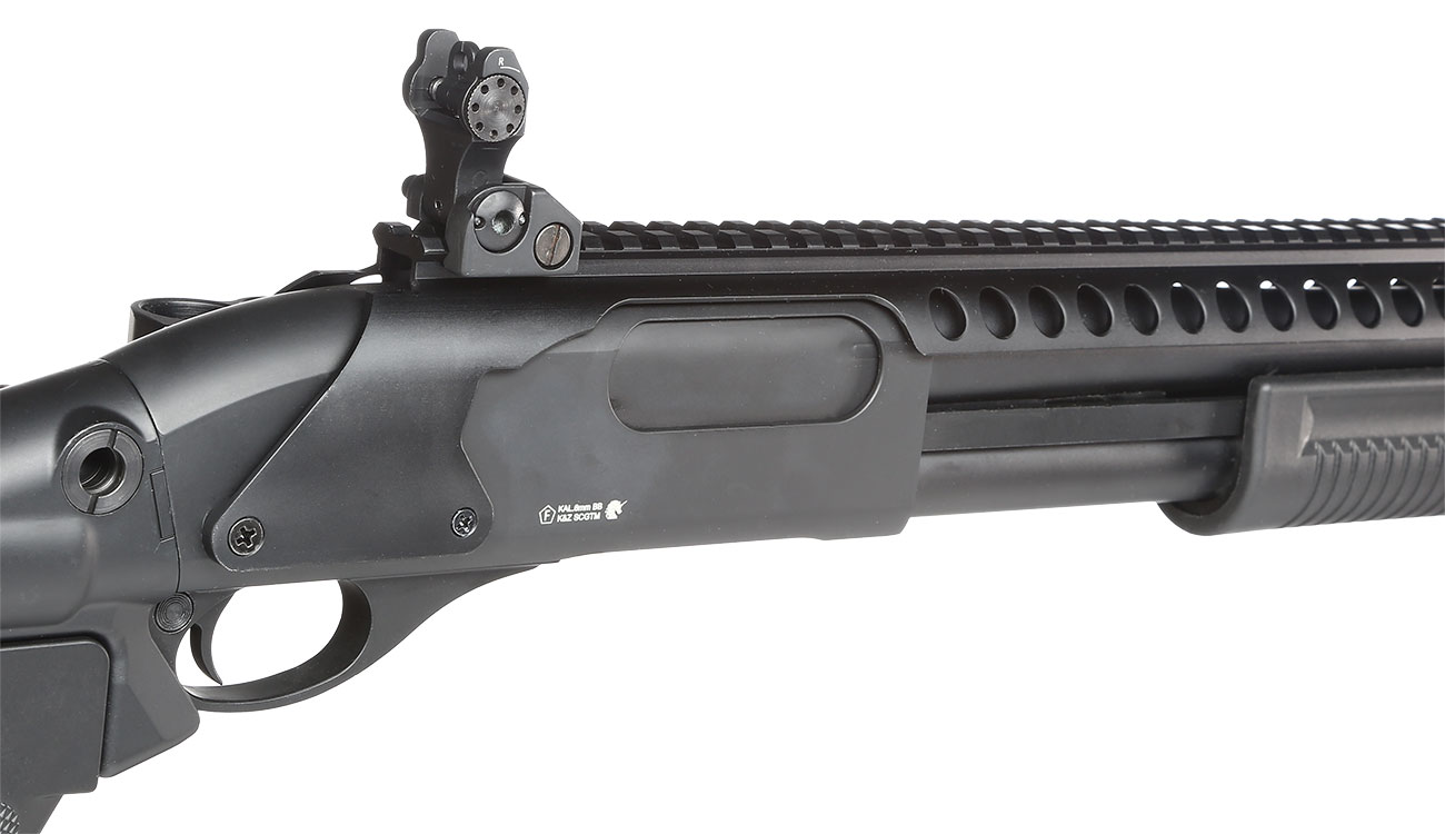 Golden Eagle M8874 Vollmetall Pump Action Gas Shotgun 6mm BB schwarz Bild 8