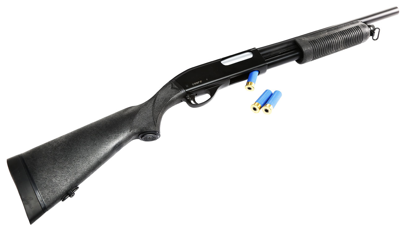 Maruzen M870 Standard Pump Action Gas Shotgun mit Hlsenauswurf 6mm BB schwarz Bild 4