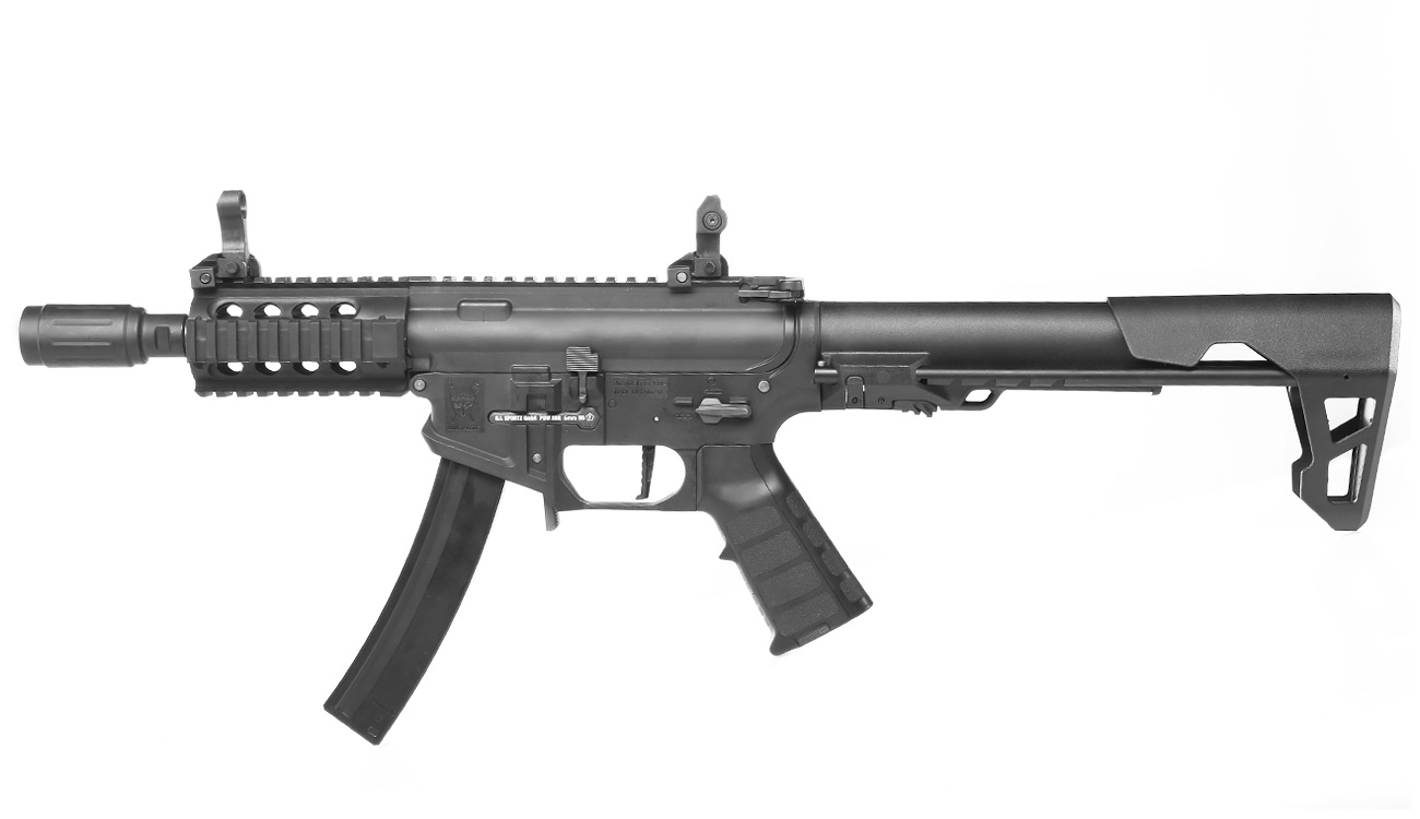 King Arms PDW 9mm SBR Shorty Polymergehuse S-AEG 6mm BB schwarz Bild 1