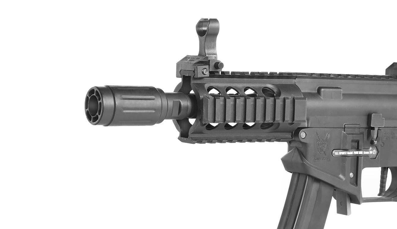 King Arms PDW 9mm SBR Shorty Polymergehuse S-AEG 6mm BB schwarz Bild 6