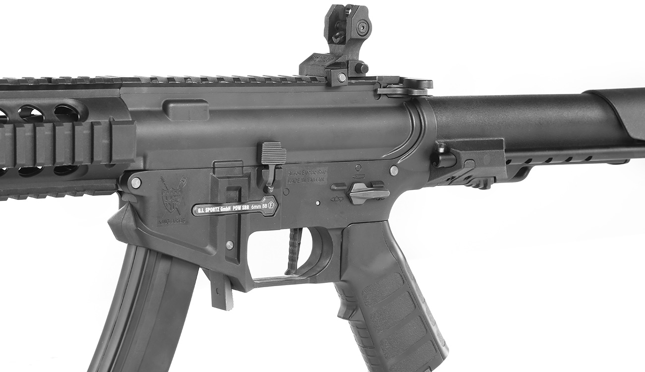 King Arms PDW 9mm SBR Shorty Polymergehuse S-AEG 6mm BB schwarz Bild 7