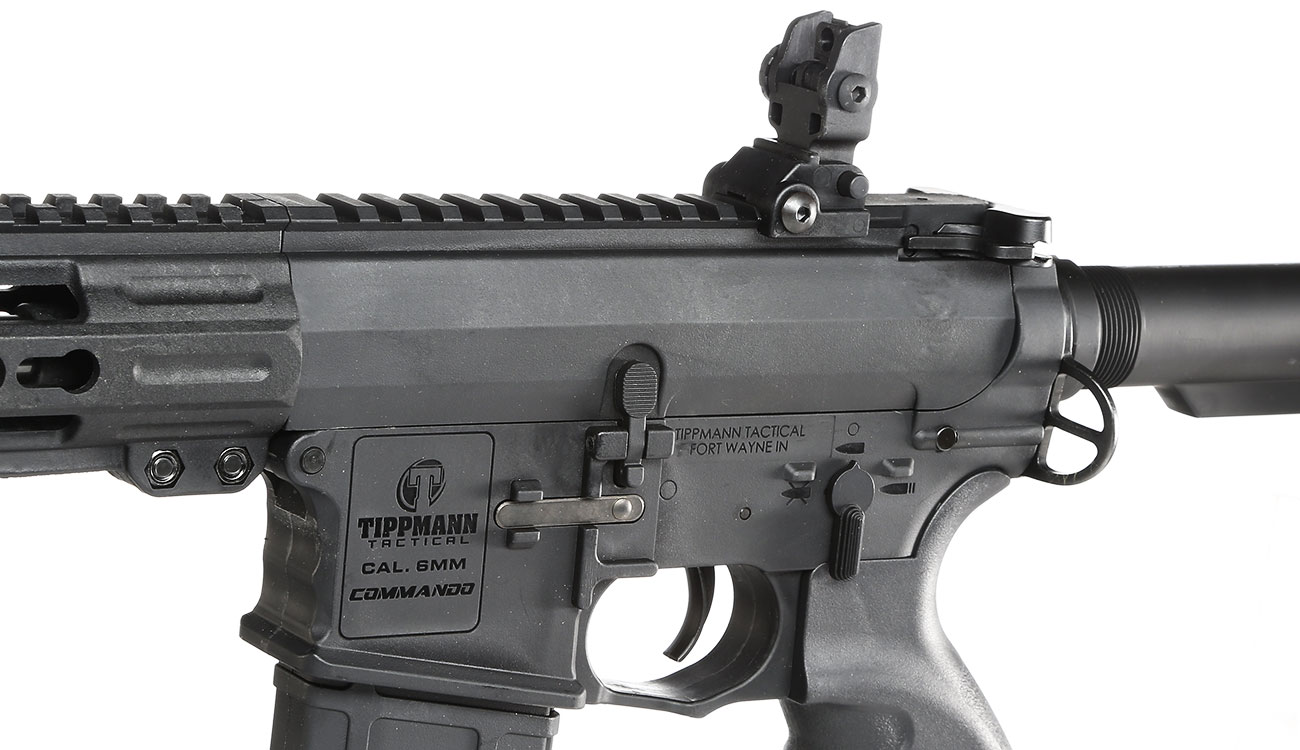 Tippmann M4 Commando 10.5 CQB KeyMod Polymer S-AEG 6mm BB schwarz Bild 1