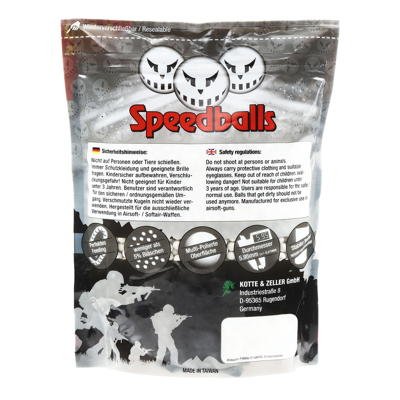 Speedballs Pro Tournament BBs 0.30g 4.000er Beutel weiss Bild 1