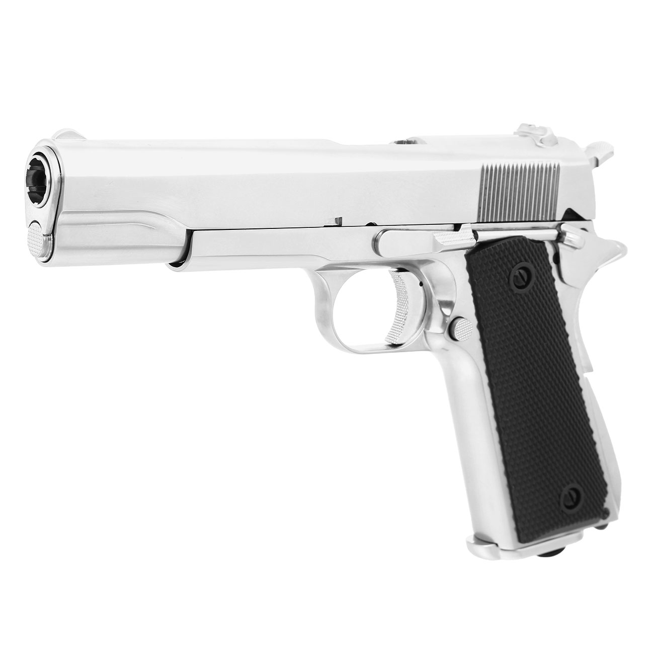 Ersatzteilset KLI M1911-A1 Vollmetall CO2 BlowBack 6mm BB Platinum Chrome-Finish