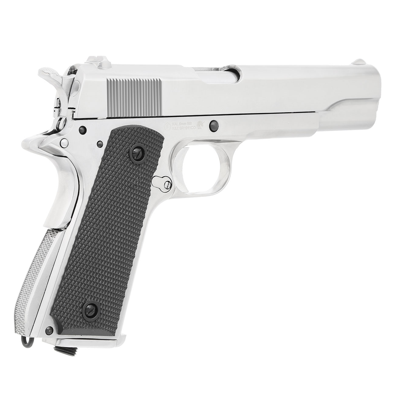 Ersatzteilset KLI M1911-A1 Vollmetall CO2 BlowBack 6mm BB Platinum Chrome-Finish Bild 4