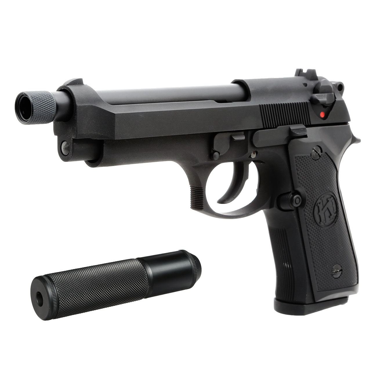 KLI M92 mit Silencer Vollmetall GBB 6mm BB schwarz