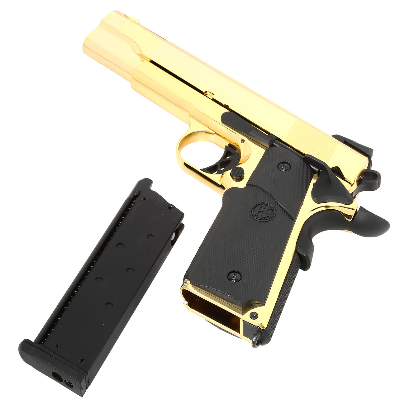 KLI M1911 V12 Vollmetall GBB 6mm BB Plated Gold-Finish - Luxury Edition Bild 6