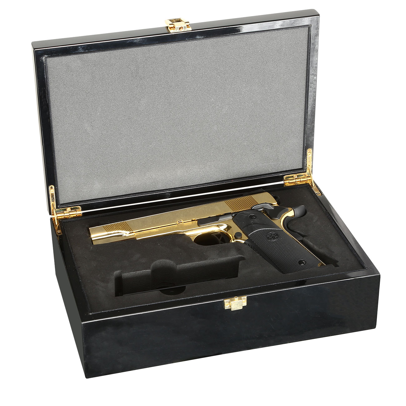 Versandrcklufer KLI M1911 V12 Vollmetall GBB 6mm BB Plated Gold-Finish - Luxury Edition Bild 7