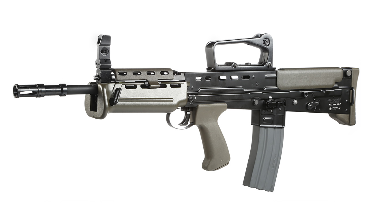 G&G L85 Carbine ETU-Mosfet BlowBack Vollmetall S-AEG 6mm BB oliv / schwarz