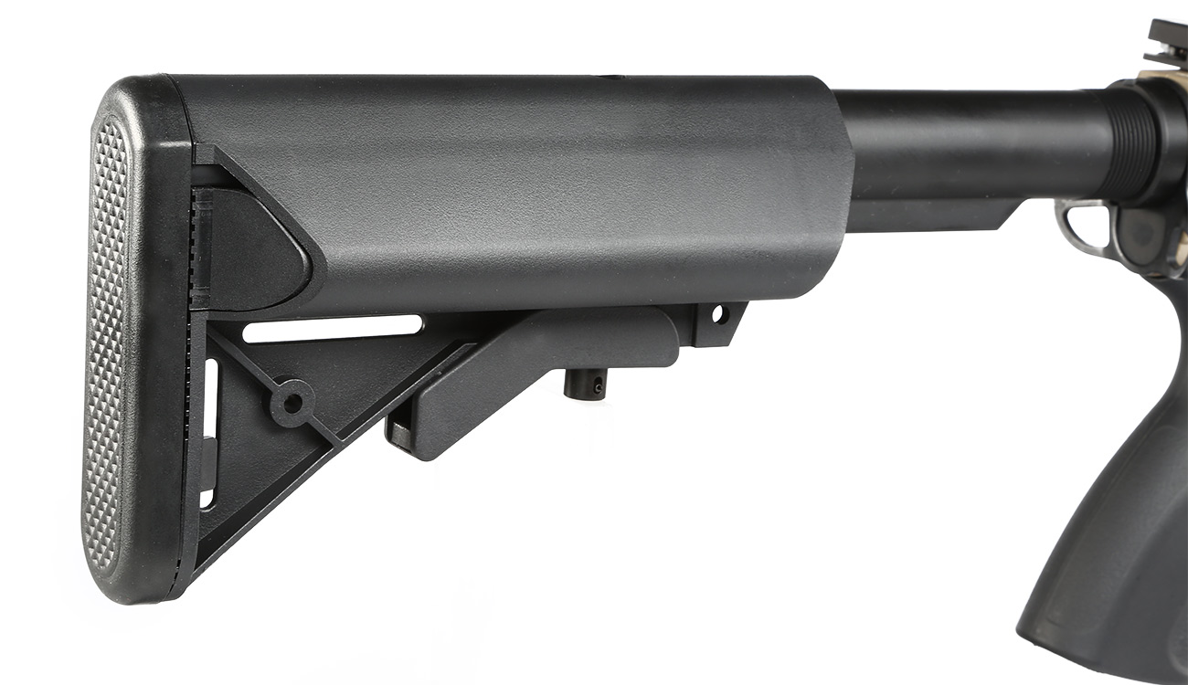 Tippmann M4 Commando 10.5 CQB KeyMod Polymer S-AEG 6mm BB tan / schwarz Bild 1