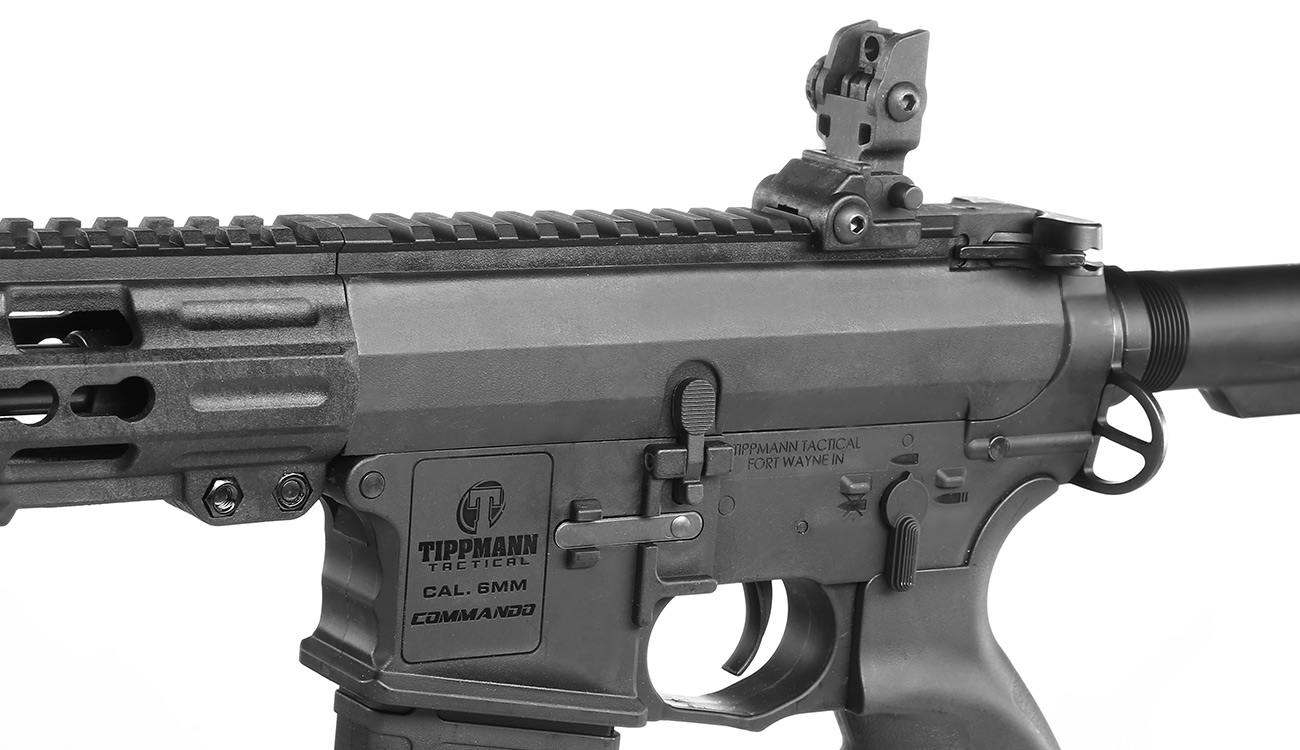 Tippmann M4 Commando 14.5 Carbine KeyMod Polymer S-AEG 6mm BB schwarz Bild 7