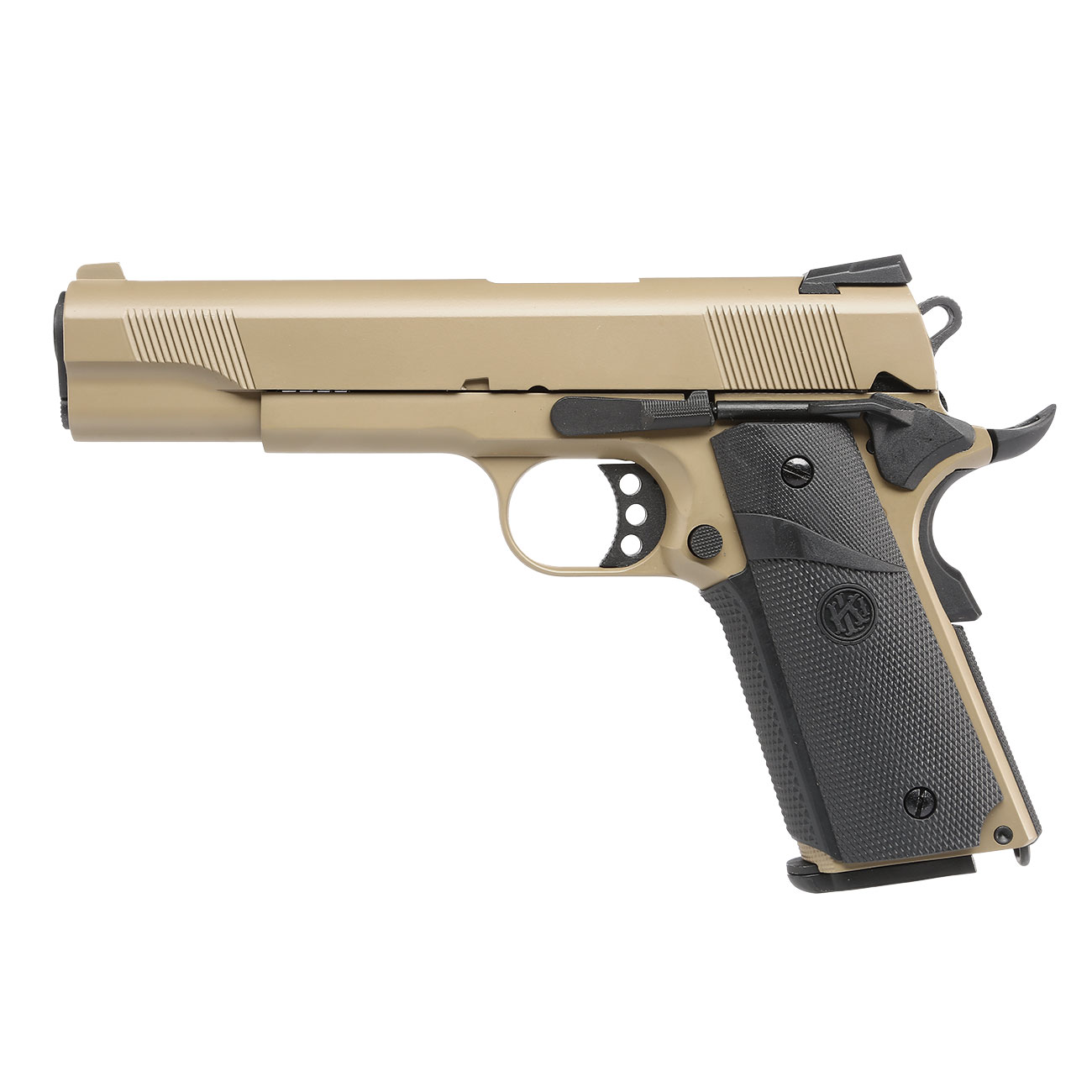 KLI M1911 MEU Vollmetall GBB 6mm BB Desert Tan Bild 1