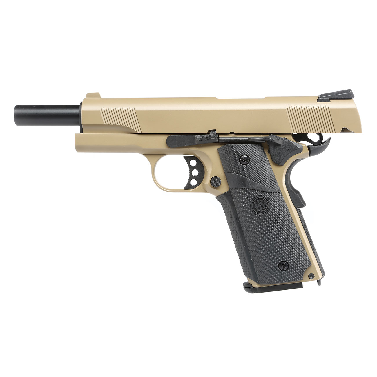 KLI M1911 MEU Vollmetall GBB 6mm BB Desert Tan Bild 2