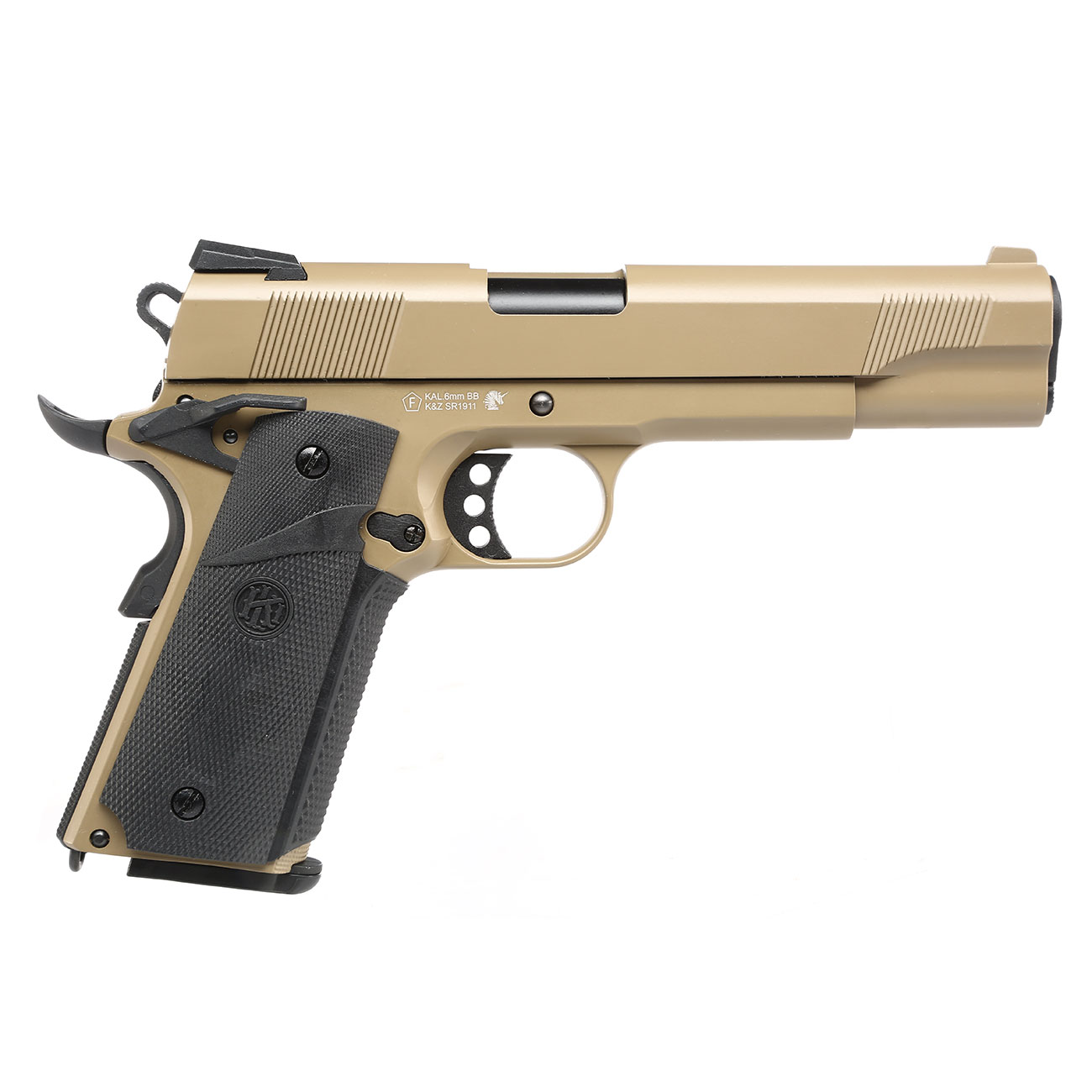 KLI M1911 MEU Vollmetall GBB 6mm BB Desert Tan Bild 3