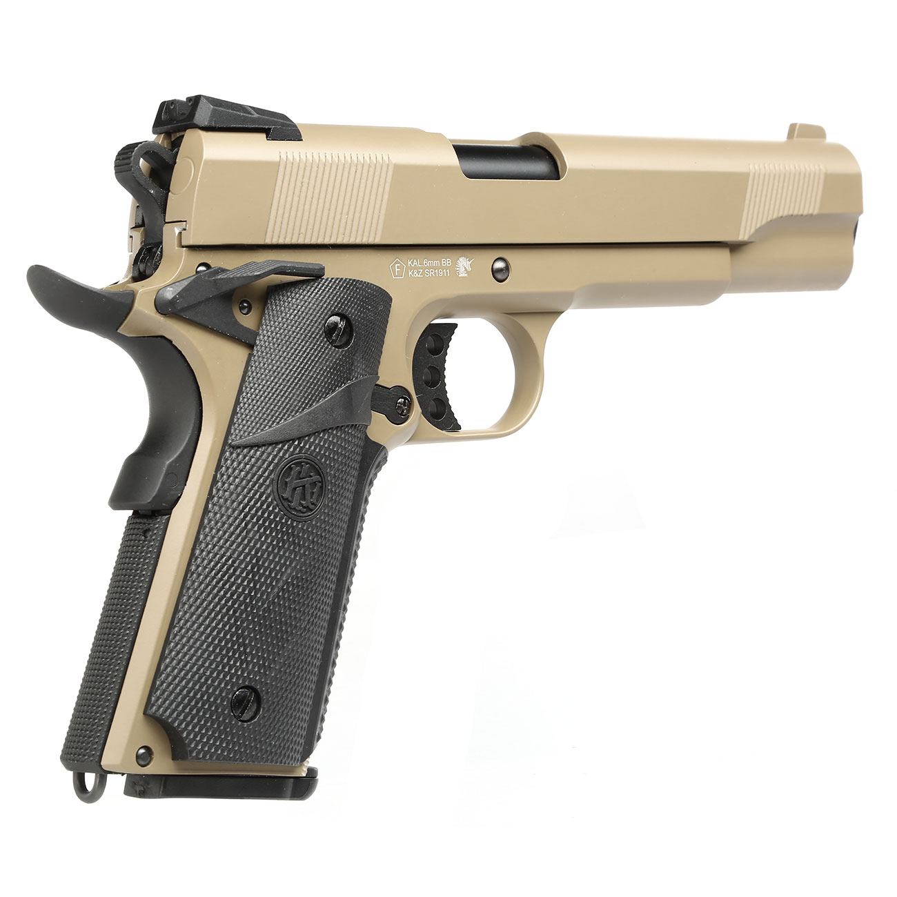 KLI M1911 MEU Vollmetall GBB 6mm BB Desert Tan Bild 4