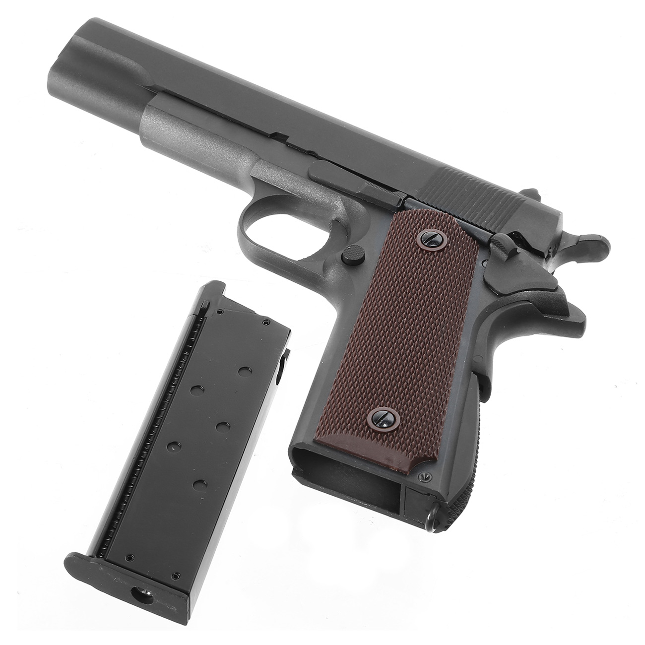 KLI M1911A1 mit Metallschlitten GBB 6mm BB schwarz Bild 6