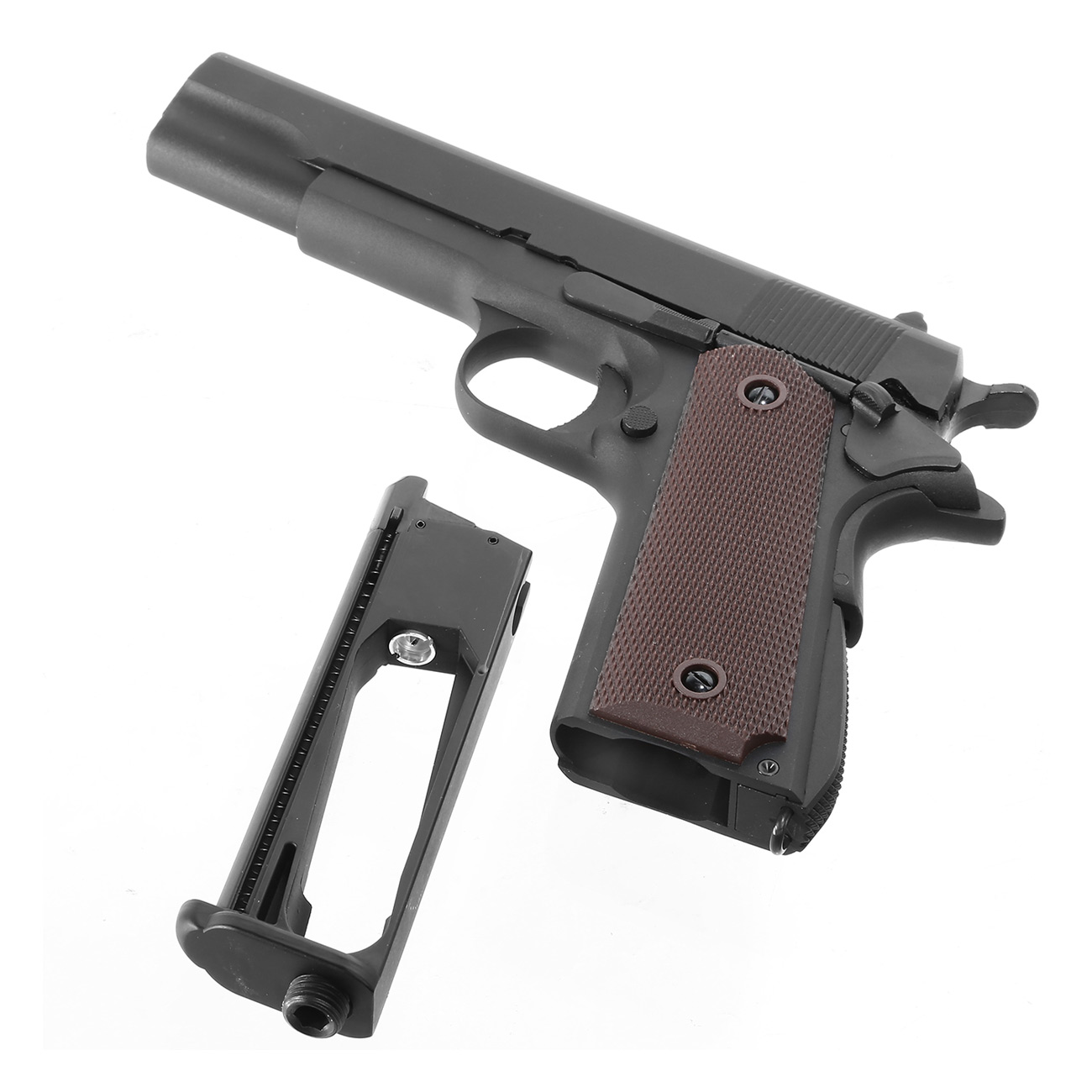 KLI M1911-A1 Vollmetall CO2 BlowBack 6mm BB schwarz Bild 6