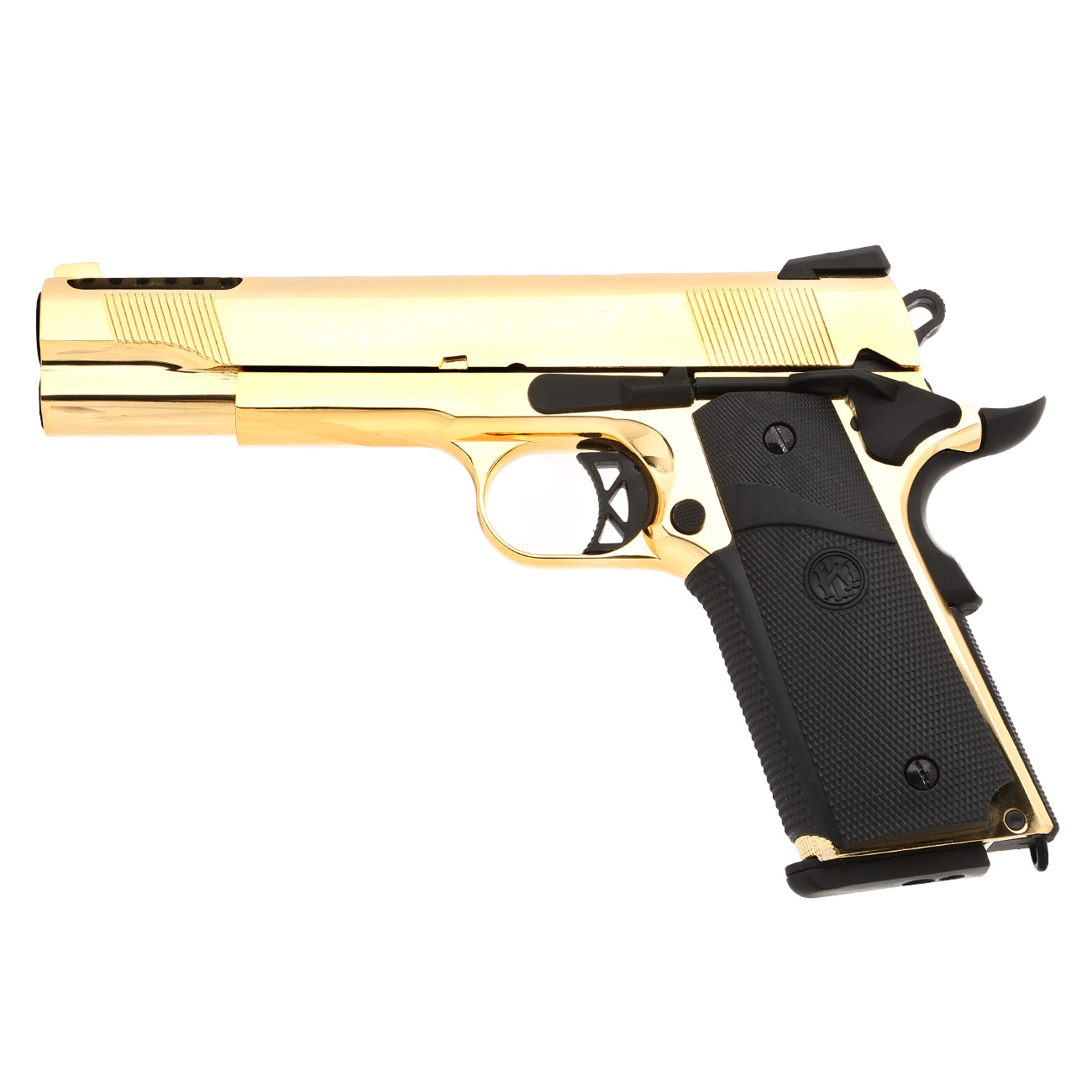 KLI M1911 V12 Vollmetall GBB 6mm BB Plated Gold-Finish Bild 1