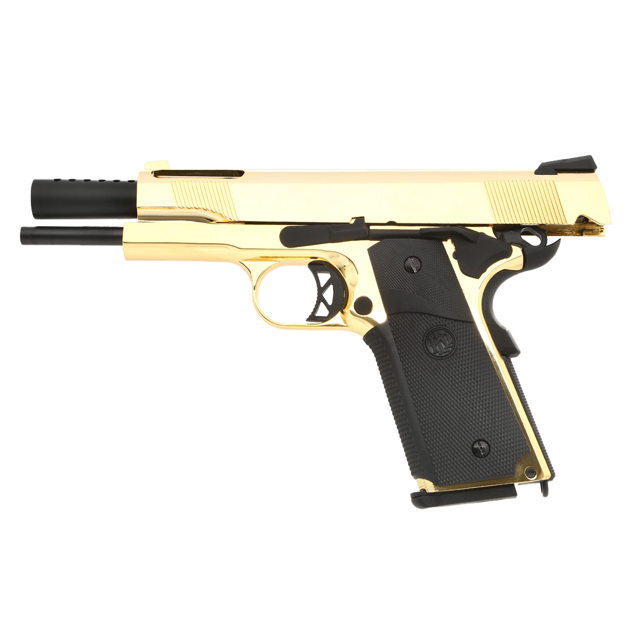 KLI M1911 V12 Vollmetall GBB 6mm BB Plated Gold-Finish Bild 2