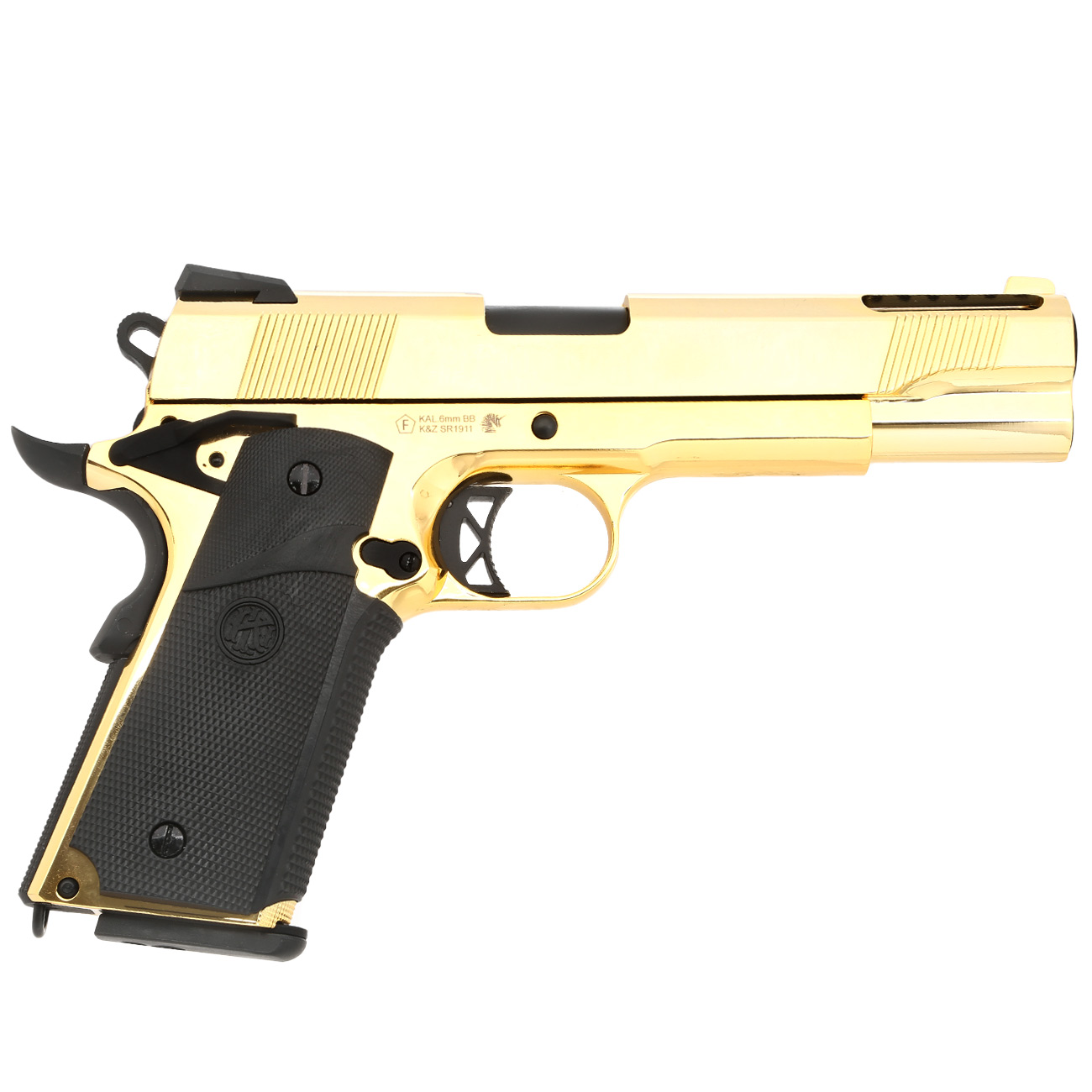 KLI M1911 V12 Vollmetall GBB 6mm BB Plated Gold-Finish Bild 3