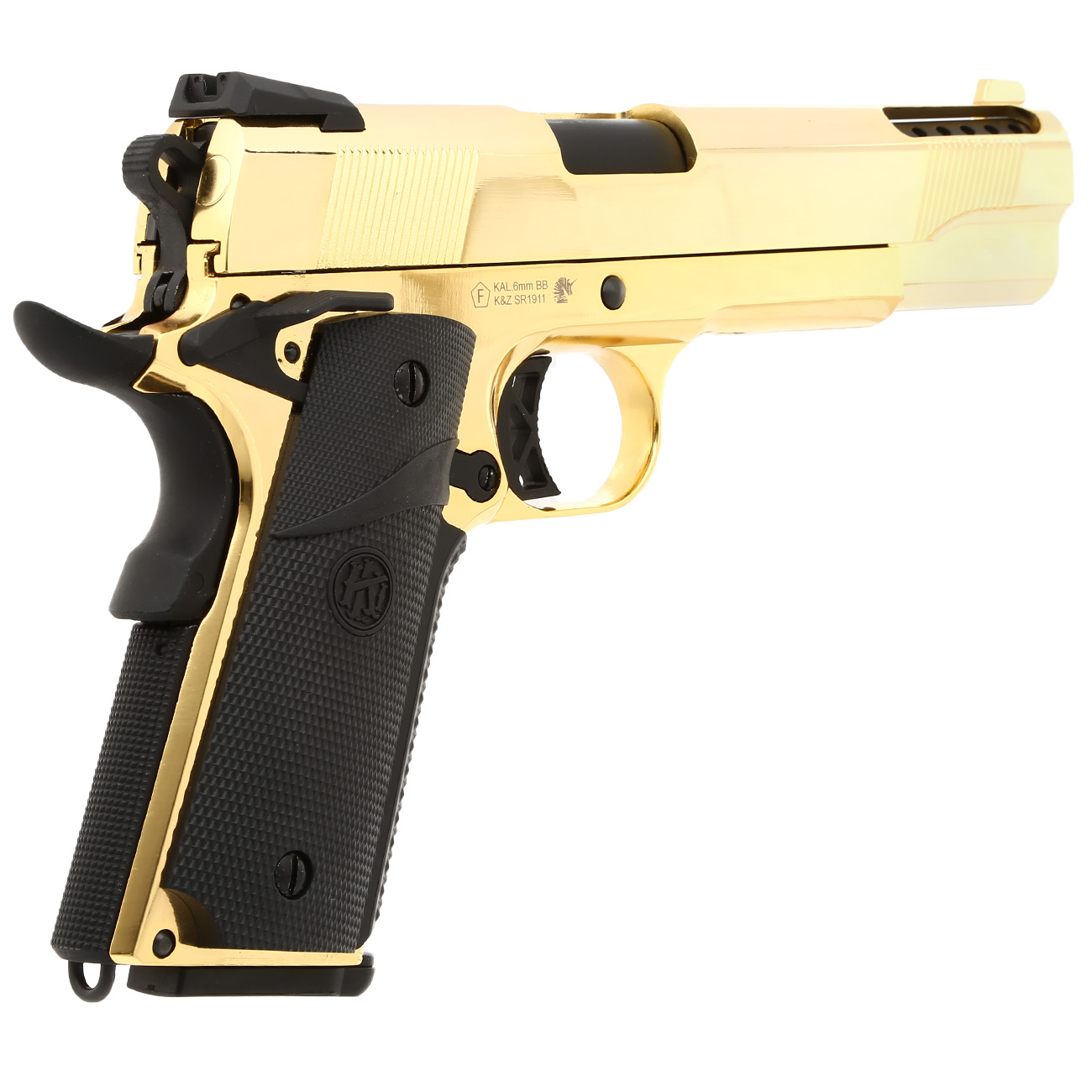 KLI M1911 V12 Vollmetall GBB 6mm BB Plated Gold-Finish Bild 4