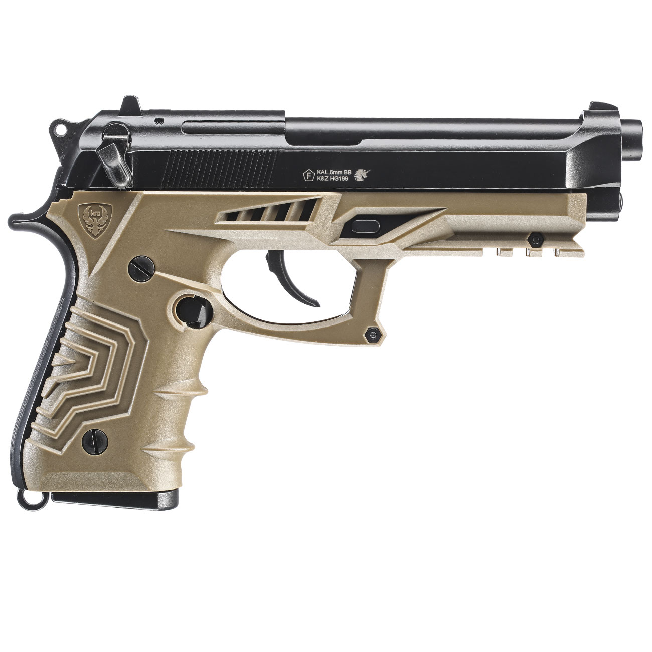 Ersatzteilset HFC M92 GripTac Vollmetall GBB 6mm BB coyote inkl. Pistolenkoffer Bild 3