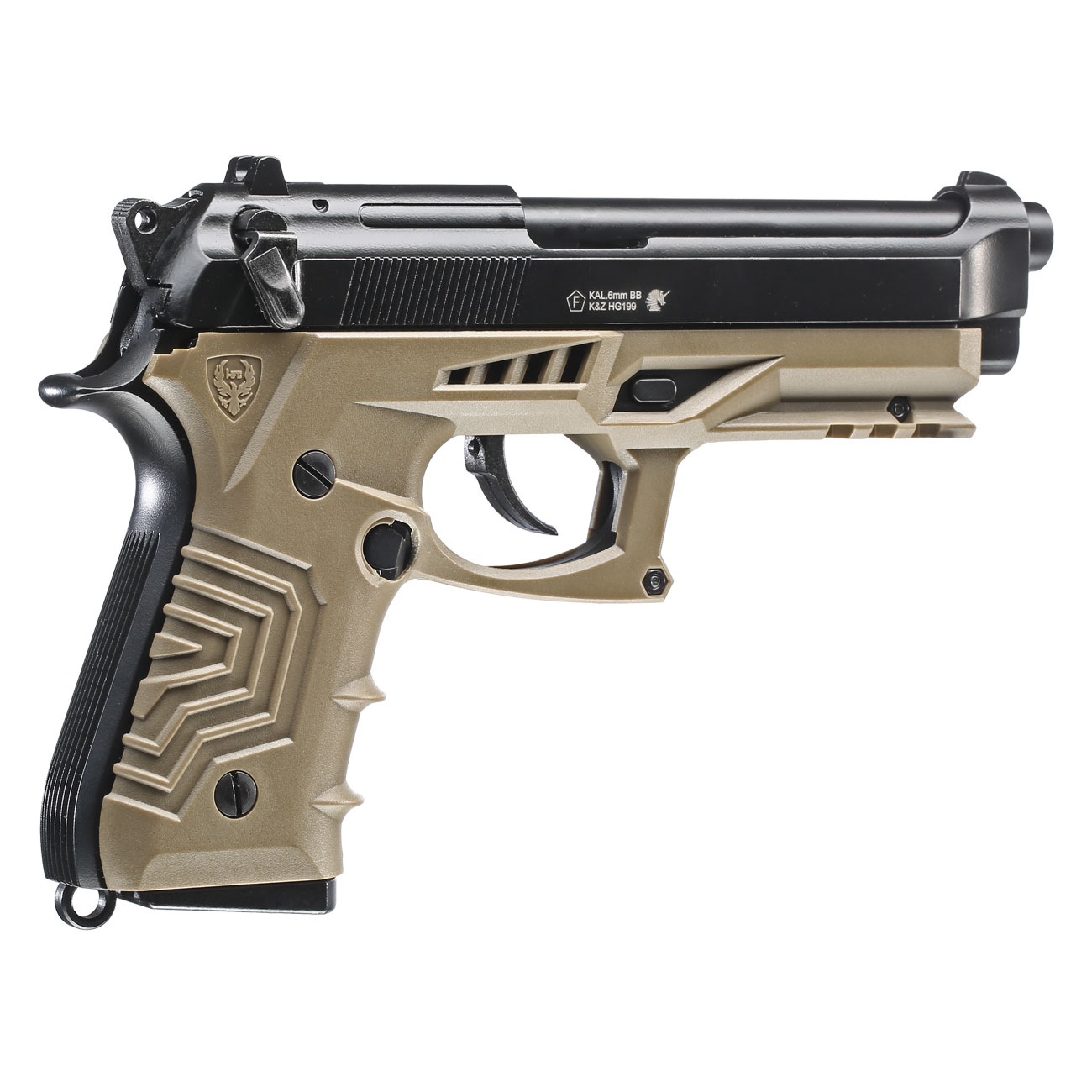 Ersatzteilset HFC M92 GripTac Vollmetall GBB 6mm BB coyote inkl. Pistolenkoffer Bild 4