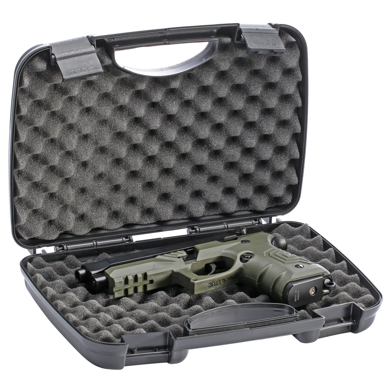 HFC M92 GripTac Airsoftpistole Vollmetall GBB 6mm BB oliv inkl. Pistolenkoffer Bild 7