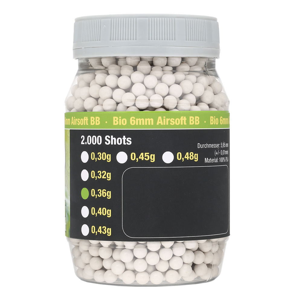 Speedballs Bio Tournament BBs 0.36g 2.000er Container weiss Bild 1