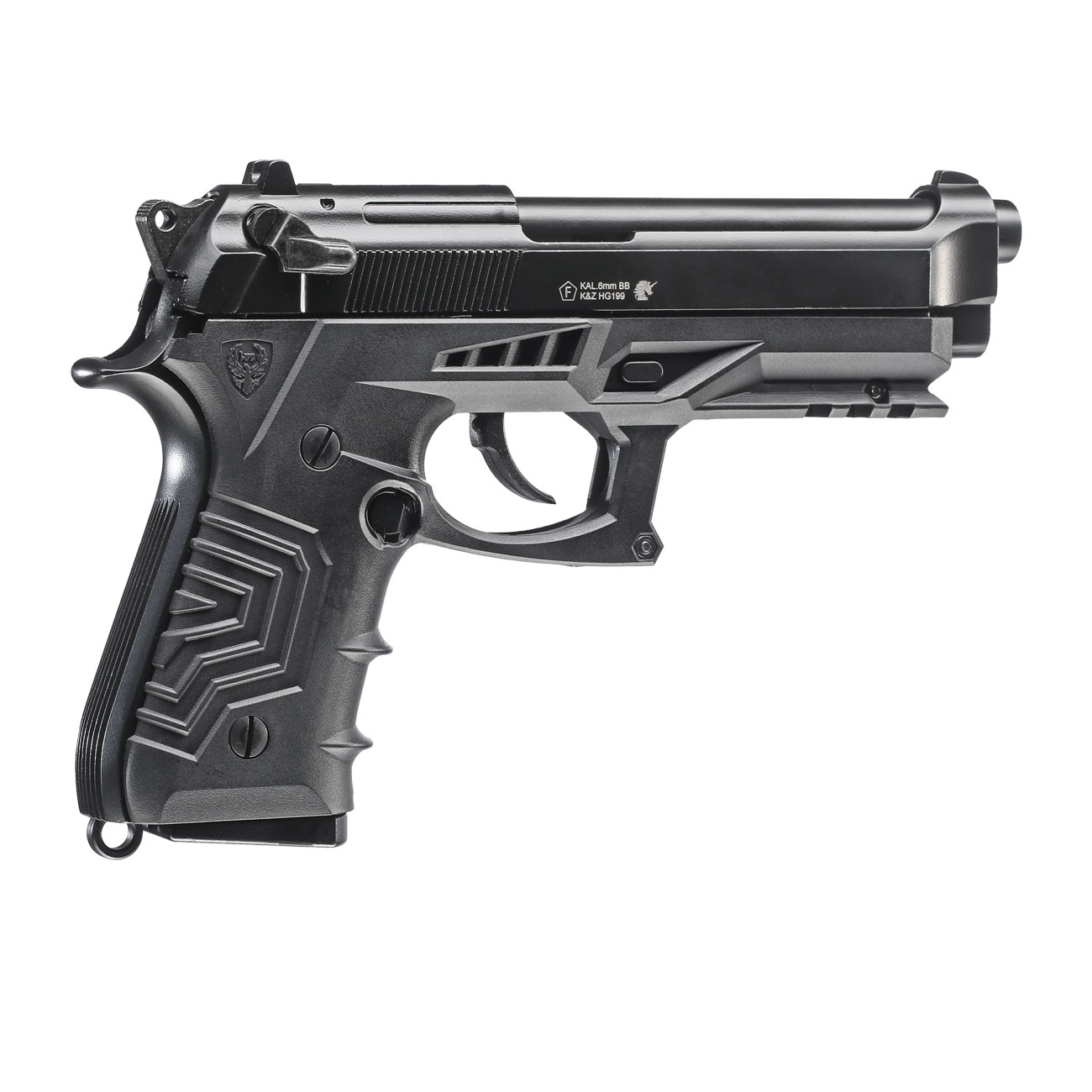 HFC M92 GripTac Vollmetall GBB 6mm BB schwarz inkl. Pistolenkoffer Bild 4
