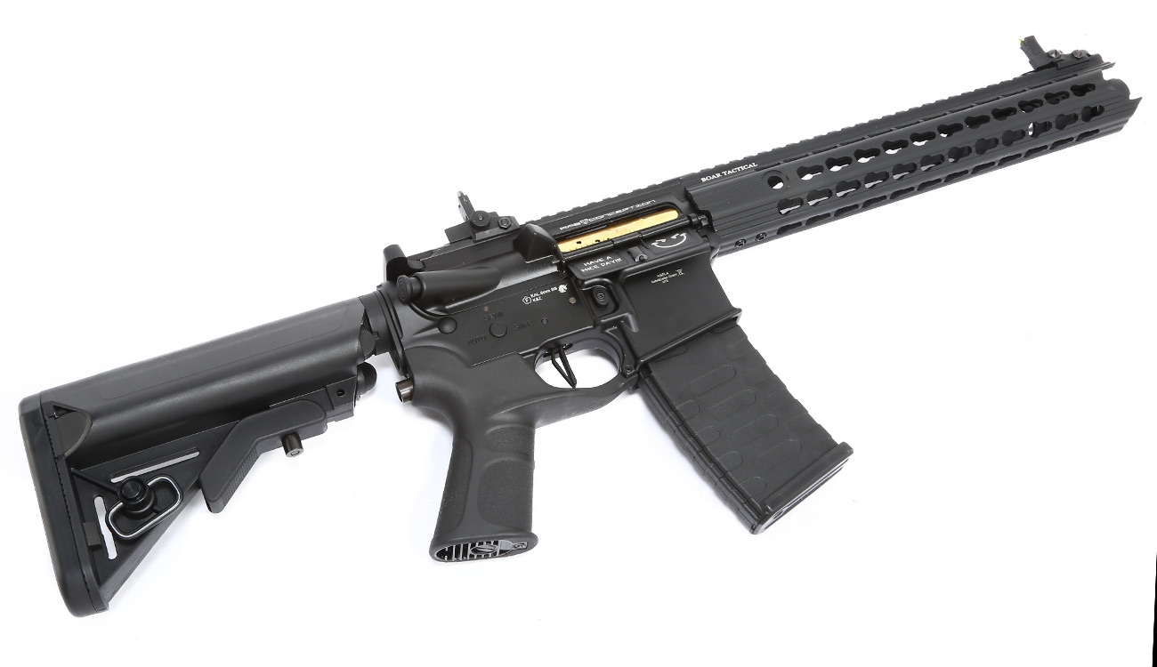 APS M4 12,5 Zoll KeyMod ASR-Series Vollmetall BlowBack S-AEG 6mm BB schwarz Bild 1