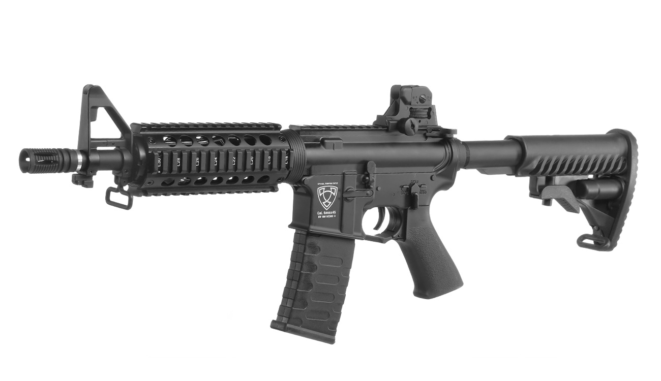 APS M4 CQB ASR-Series Vollmetall BlowBack S-AEG 6mm BB schwarz