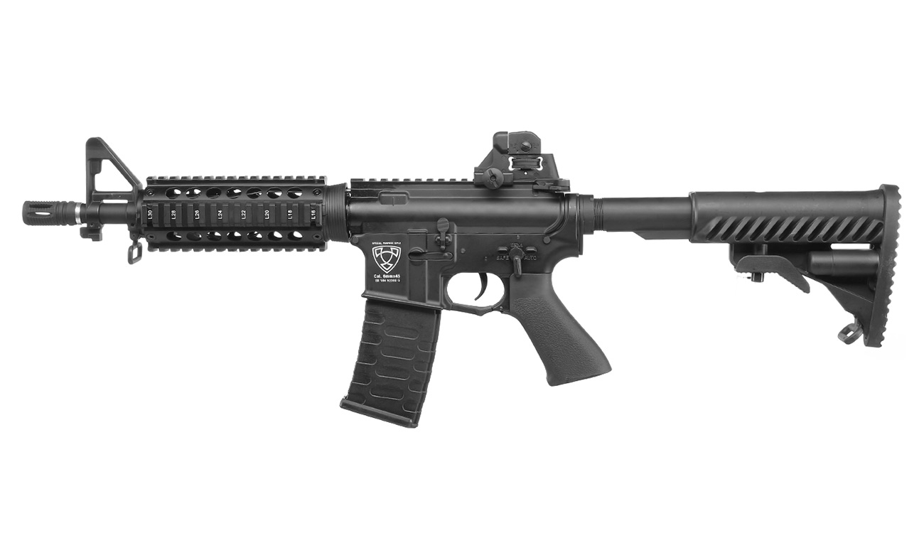 Versandrcklufer APS M4 CQB ASR-Series Vollmetall BlowBack S-AEG 6mm BB schwarz Bild 1