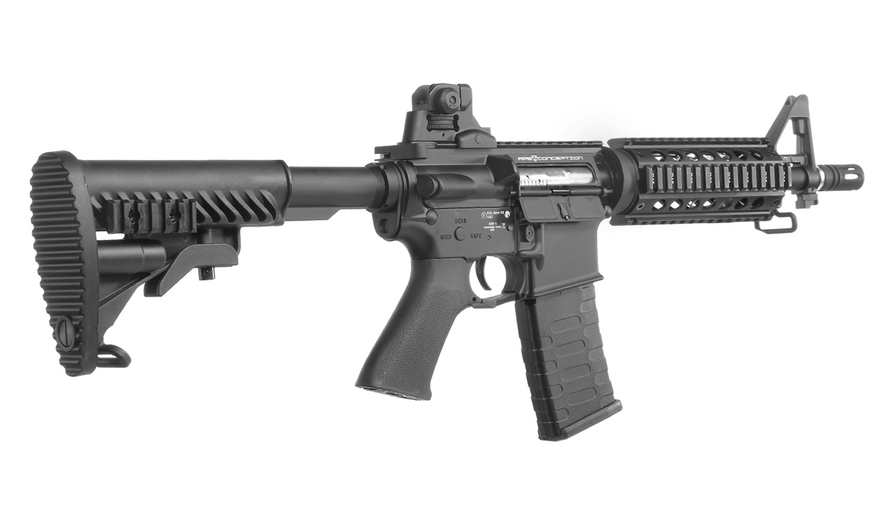 Versandrcklufer APS M4 CQB ASR-Series Vollmetall BlowBack S-AEG 6mm BB schwarz Bild 3
