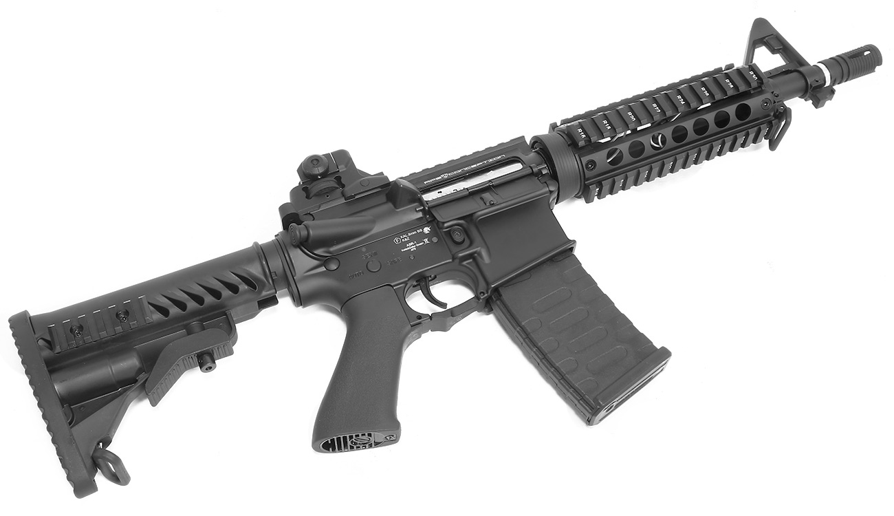 APS M4 CQB ASR-Series Vollmetall BlowBack S-AEG 6mm BB schwarz Bild 4