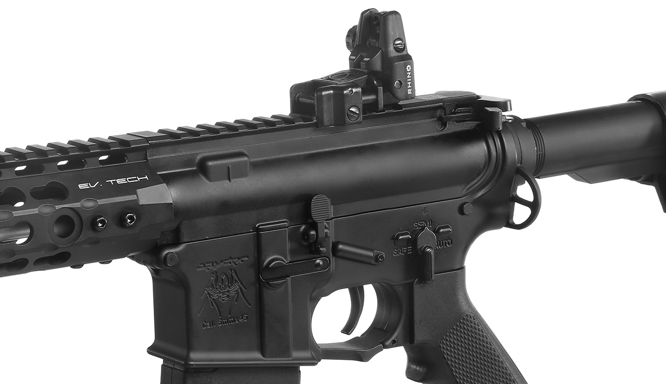 APS M4 10 Zoll KeyMod Spyder ASR-Series Vollmetall BlowBack S-AEG 6mm BB schwarz Bild 7