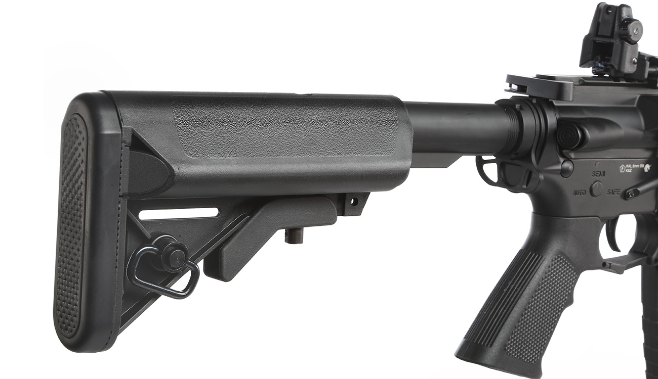 APS M4 10 Zoll KeyMod Spyder ASR-Series Vollmetall BlowBack S-AEG 6mm BB schwarz Bild 9