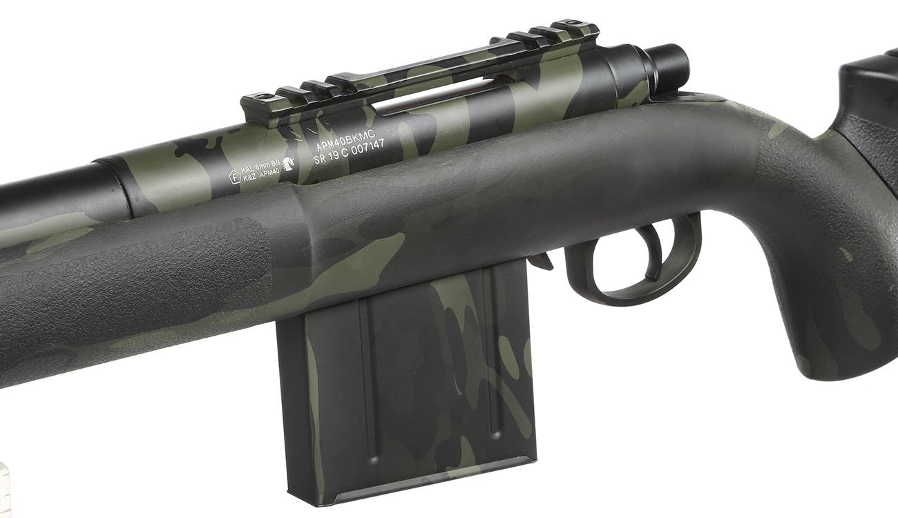 APS M40A3 Bolt Action Snipergewehr Springer 6mm BB Multicam Black Bild 7