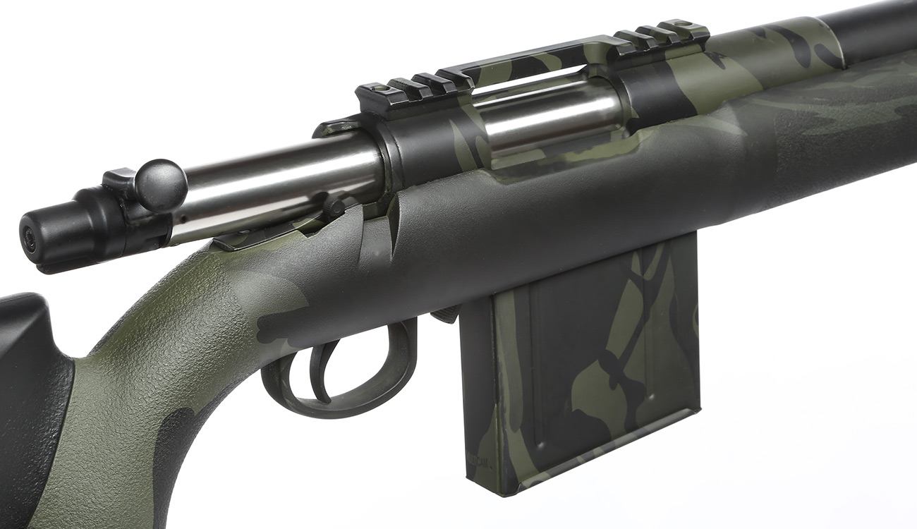 APS M40A3 Bolt Action Snipergewehr Springer 6mm BB Multicam Black Bild 9