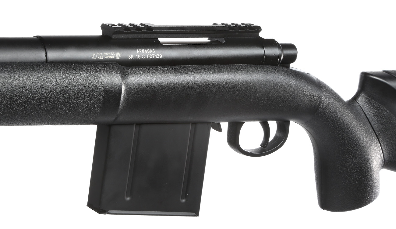 APS M40A3 Bolt Action Snipergewehr Springer 6mm BB schwarz Bild 7