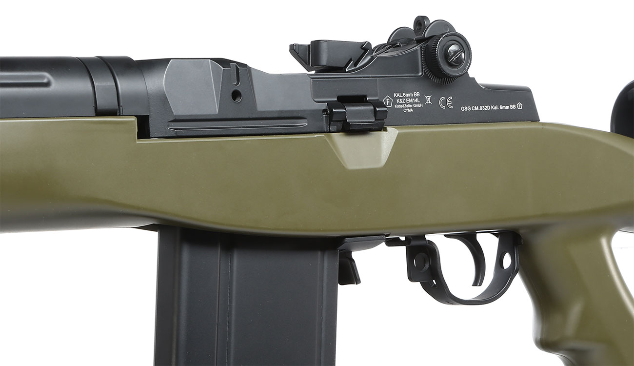 Cyma M14 DMR Vollmetall Komplettset S-AEG 6mm BB oliv ...