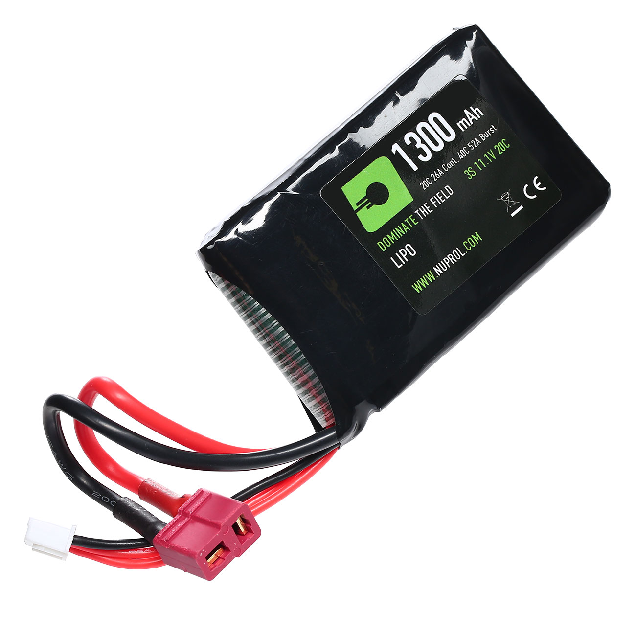 Nuprol Power Series LiPo Akku 11,1V 1300mAh 20C / 40C AN/PEQ-15 Type m. Deans Anschluss