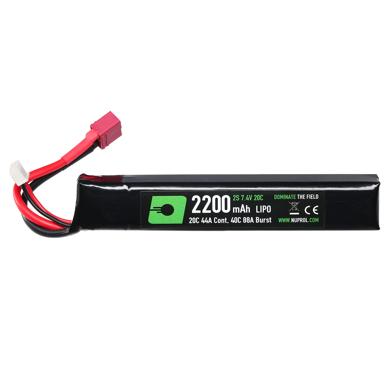 Nuprol Power Series LiPo Akku 7,4V 2200mAh 20C / 40C Stick-Type m. Deans Anschluss Bild 1