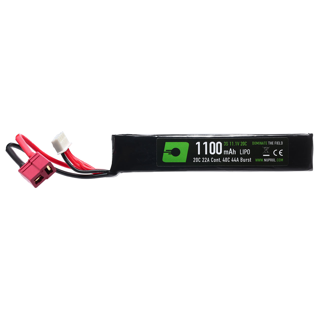 Nuprol Power Series LiPo Akku 11,1V 1100mAh 20C / 40C Stick-Type m. Deans Anschluss Bild 1