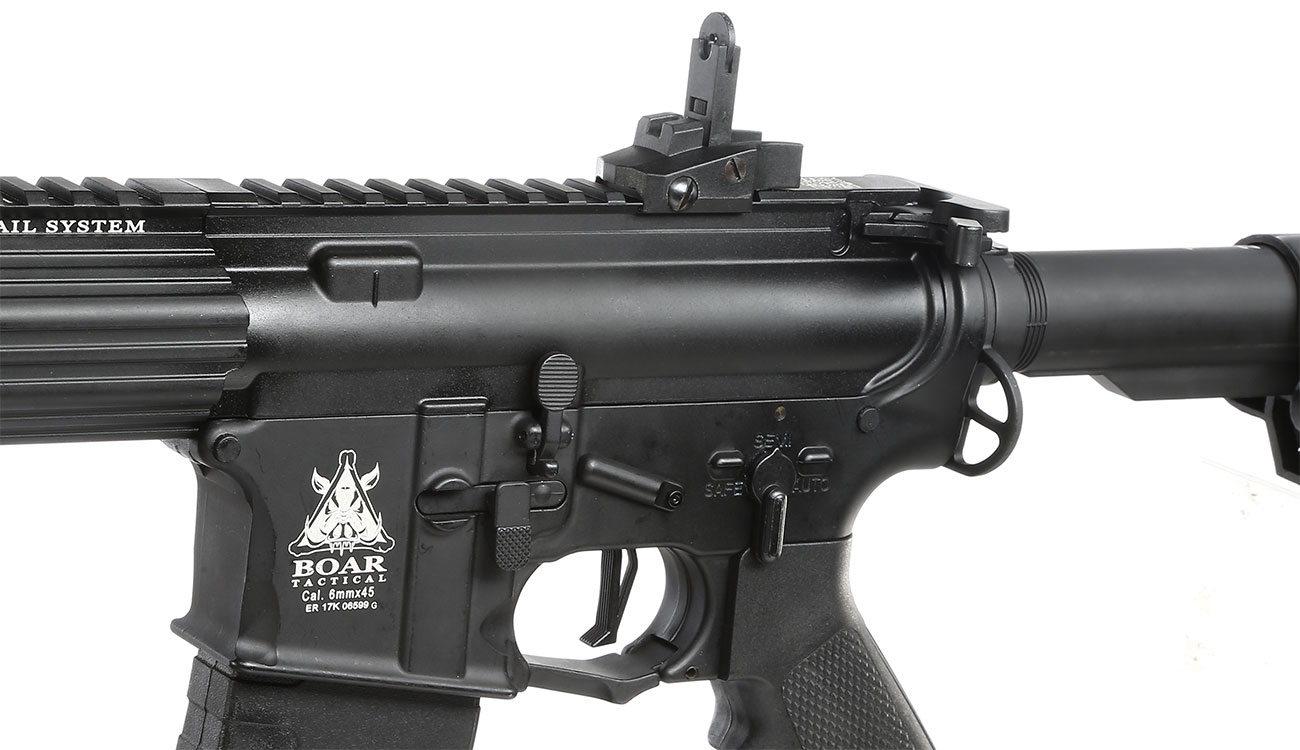 APS M4 16 Zoll KeyMod ASR-Series Vollmetall BlowBack S-AEG 6mm BB schwarz Bild 7