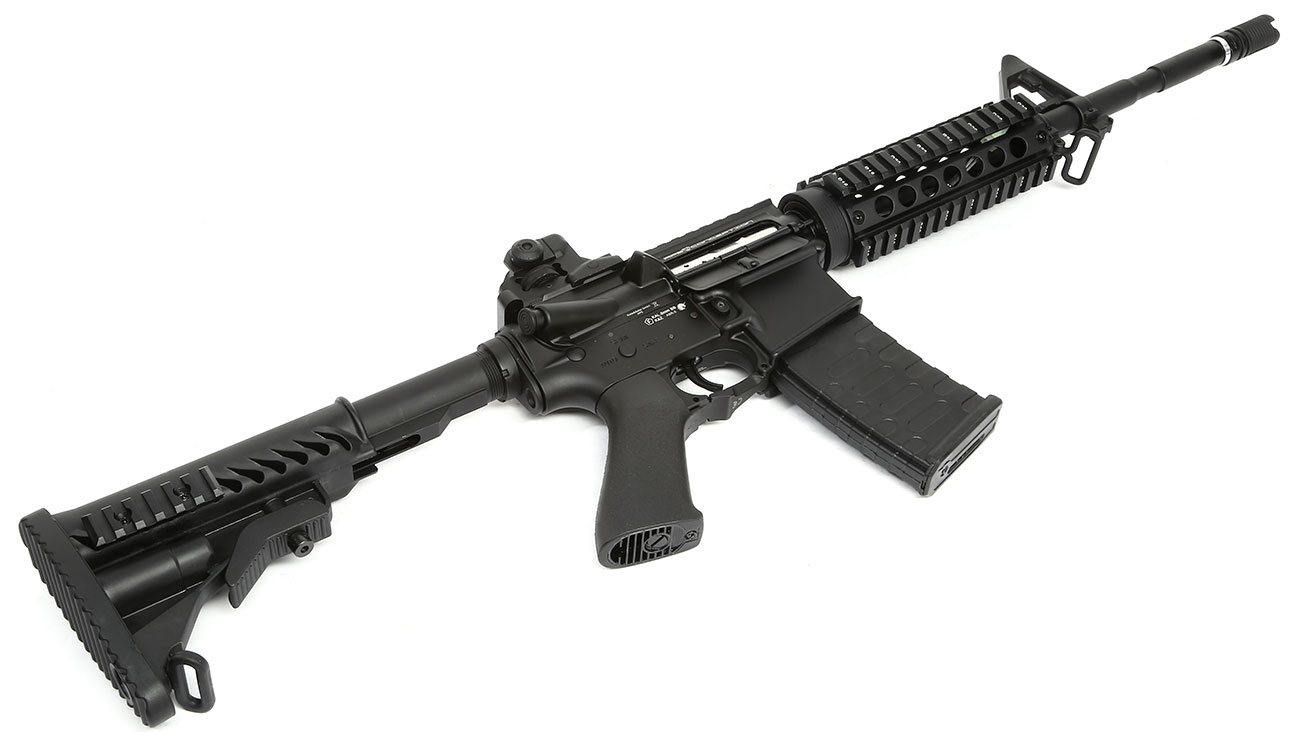 APS M4A1 RIS ASR-Series Vollmetall BlowBack S-AEG 6mm BB schwarz Bild 1