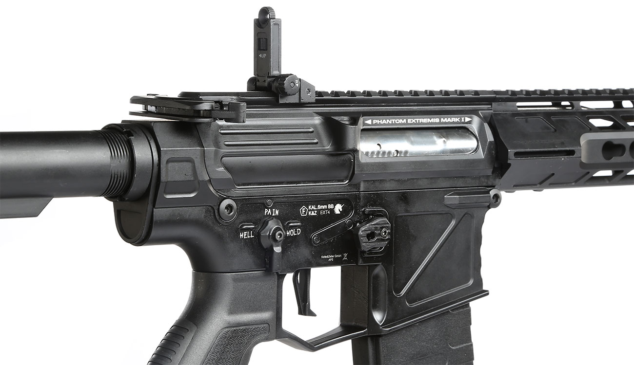 APS Phantom Extremis Rifle MK1 eSilver Edge SDU-MosFet 2.0 Vollmetall S-AEG 6mm schwarz Bild 8