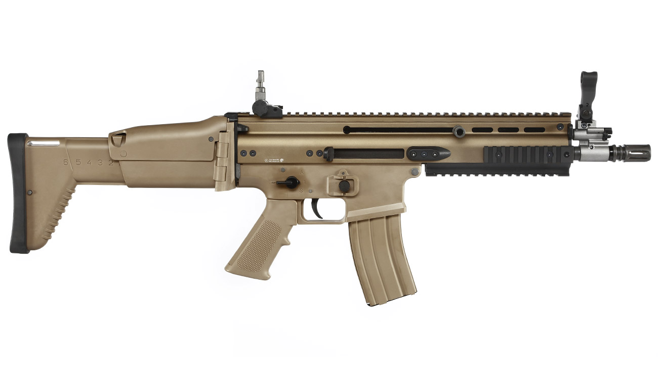 Wei-ETech FN Herstal SCAR-L Vollmetall Open-Bolt Gas-Blow-Back 6mm BB Tan Bild 2