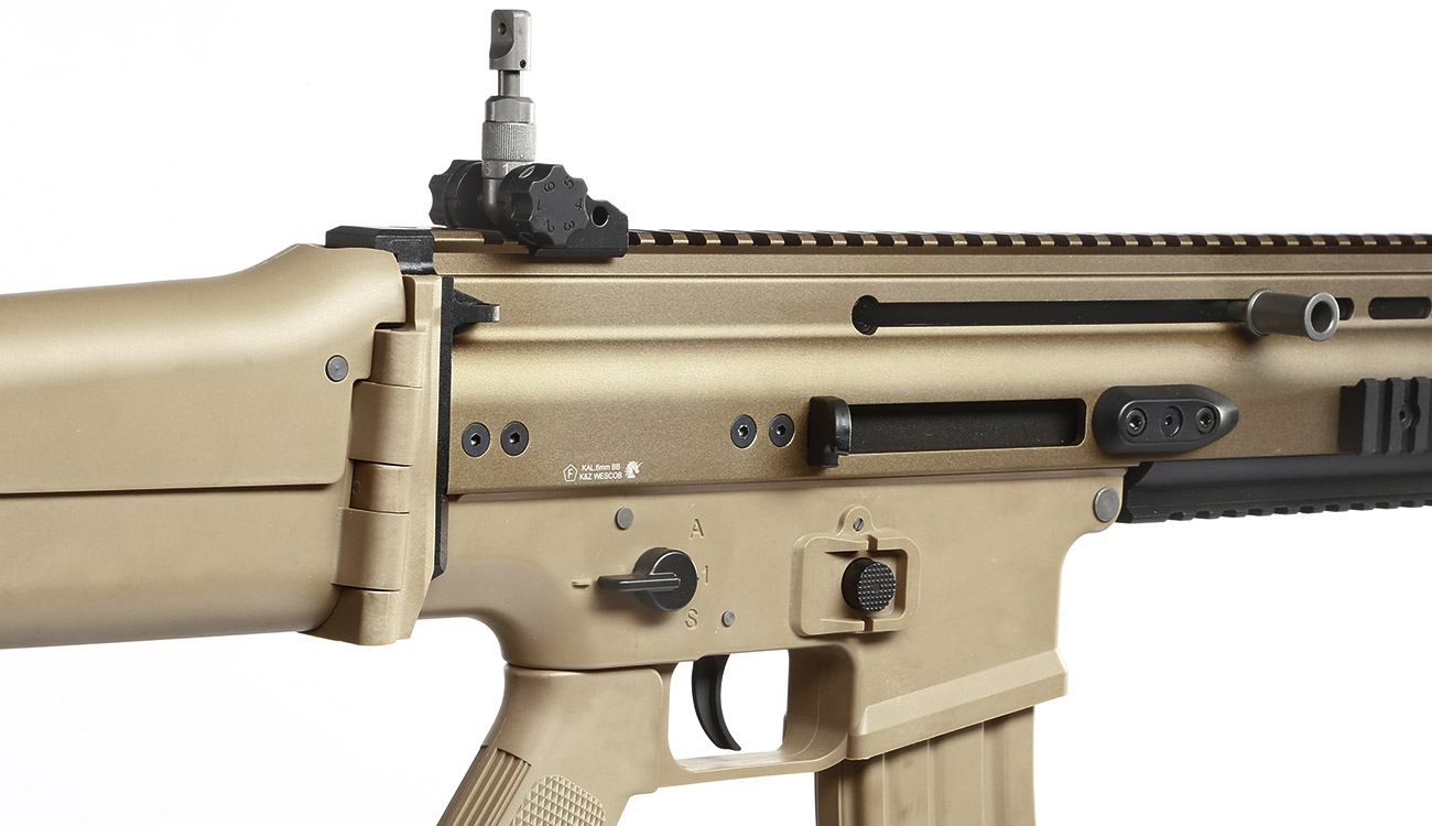 Wei-ETech FN Herstal SCAR-L Vollmetall Open-Bolt Gas-Blow-Back 6mm BB Tan Bild 8